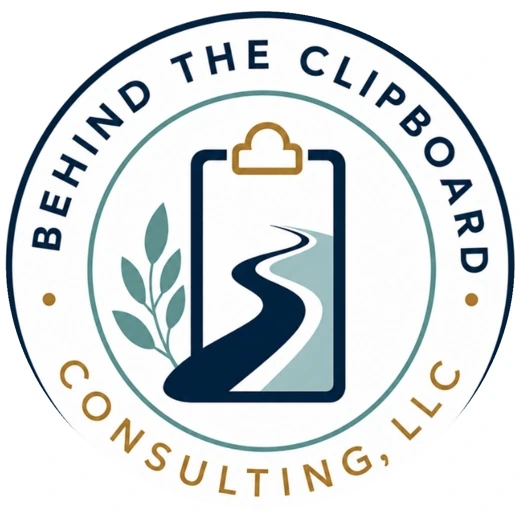 Behind the Clipboard Consulting logo